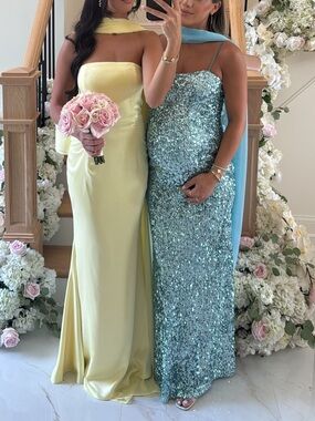 SIEDRES blue sequin gown FWRD